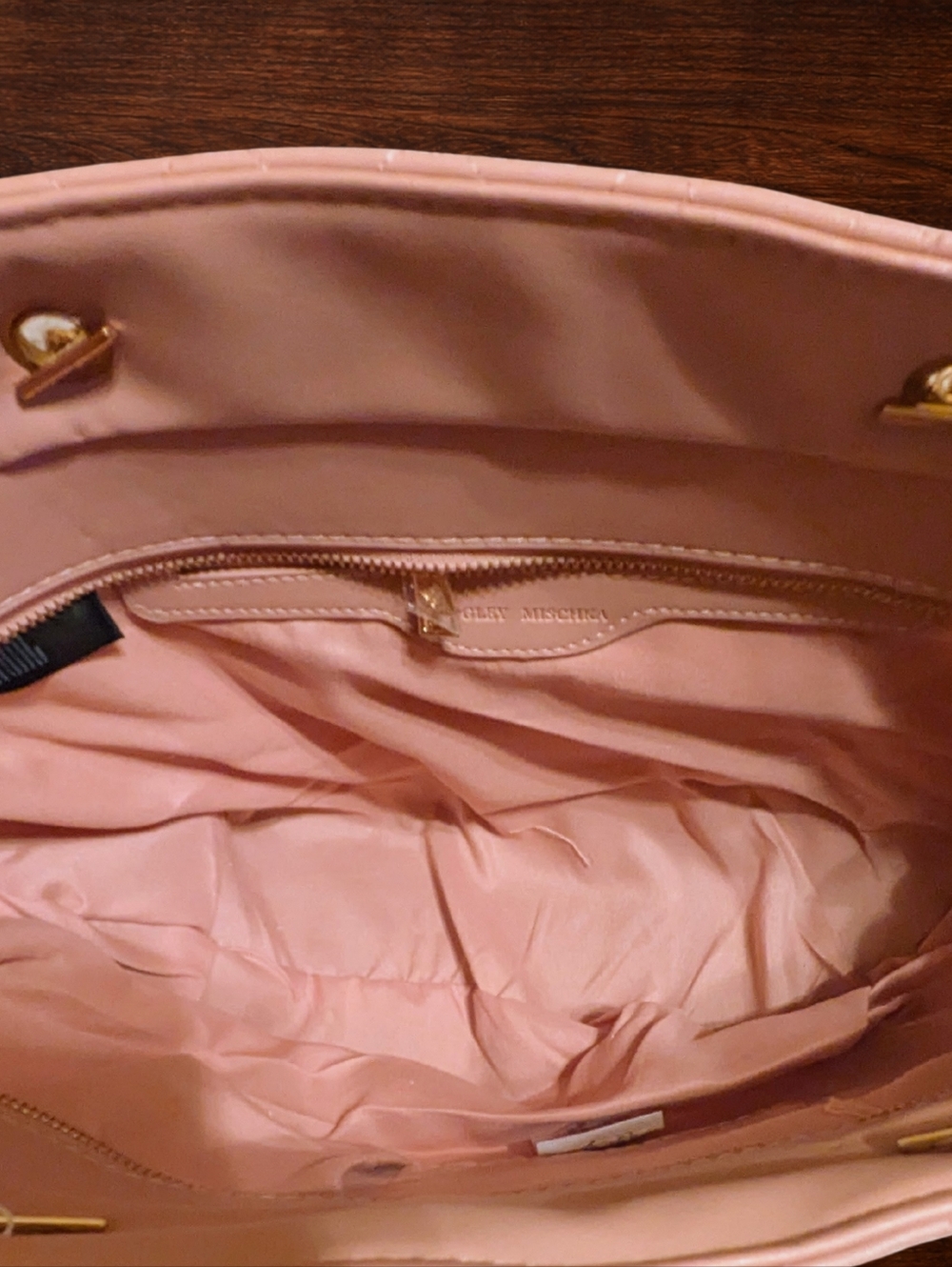 Badgley Mischka Large Tote - Quilted - Blush Pink - Vegan - NWT - Picture 5 of 6